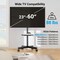 Mobile TV Stand for 23-60 Inch LCD LED Flat/Curved Panel Screen TVs, Tilt TV Cart Holds up to 88Lbs Portable Stand with Laptop Shelf Rolling Floor Max VESA 400x400mm
